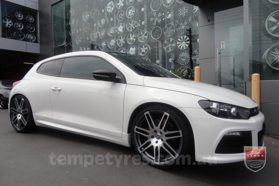 20x9.0 Style201 Gunmetal on VW SCIROCCO