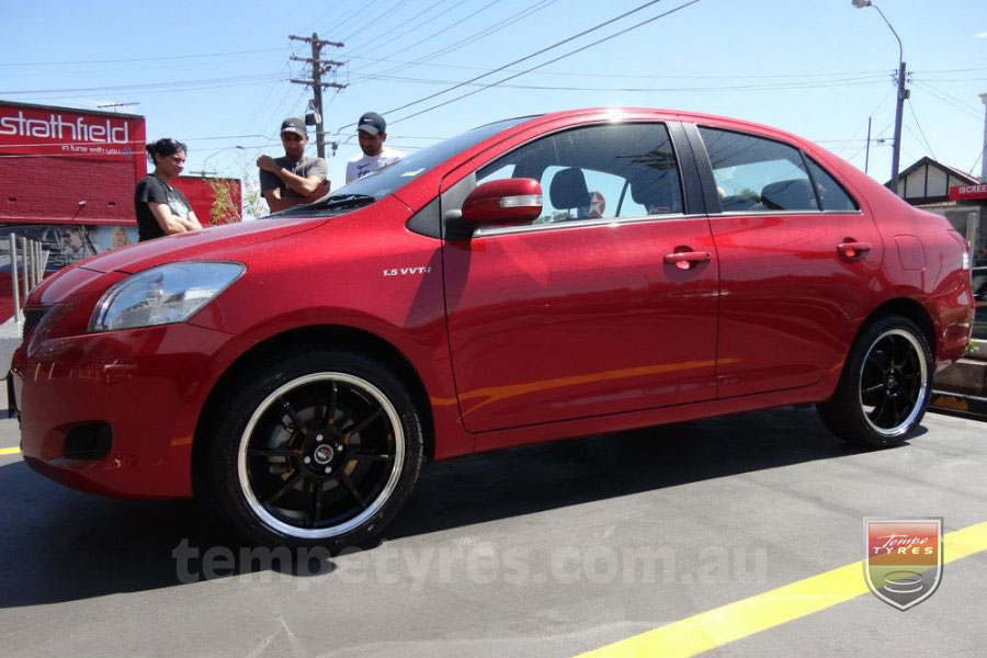 17x7.0 Lenso Light-S4 on TOYOTA YARIS