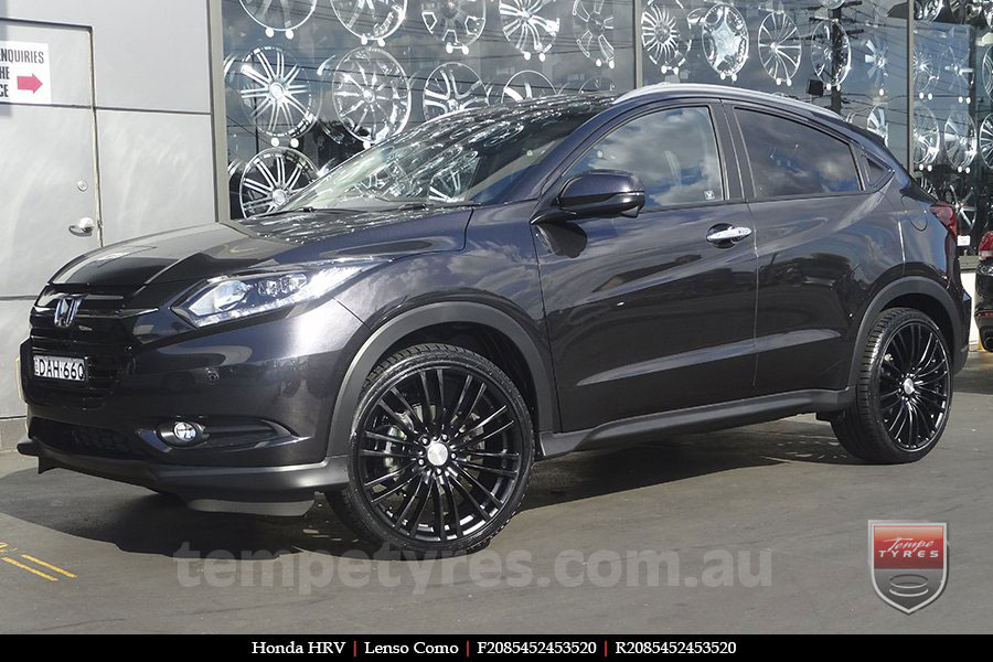 20x8.5 Lenso Como Black on HONDA HRV