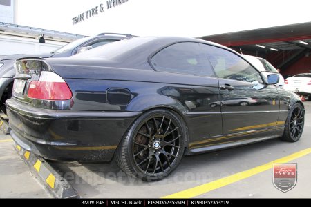 19x8.0 19x9.0 M3CSL Black on BMW E46