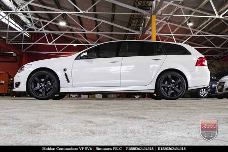 18x8.0 18x9.0 Simmons FR-C Matte Black NCT on HOLDEN COMMODORE VF
