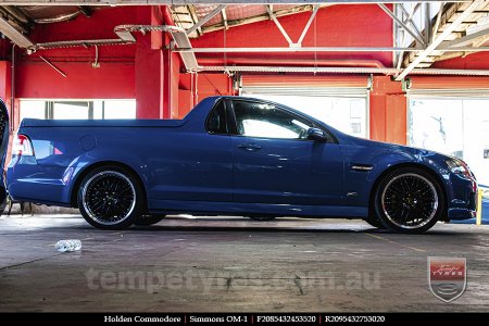 20x8.5 20x9.5 Simmons OM-1 Gloss Black on HOLDEN COMMODORE