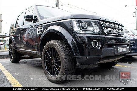 19x8.5 Starcorp Racing SR02 Satin Black on Land Rover Discovery