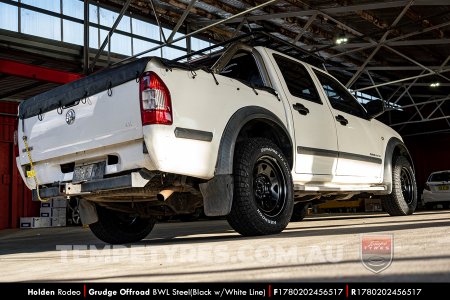 17x8.0 Grudge Offroad BWL Steel on Holden Rodeo