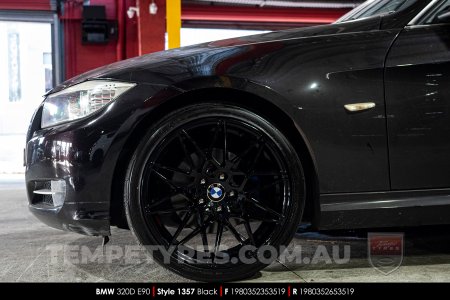 19x8.0 1357 BMGT Black on BMW 3 Series