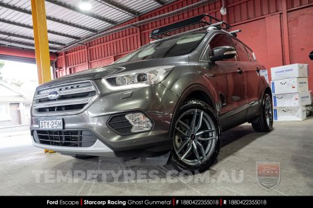 18x8.0 Starcorp Racing 1517 Ghost Gunmetal on Ford Escape