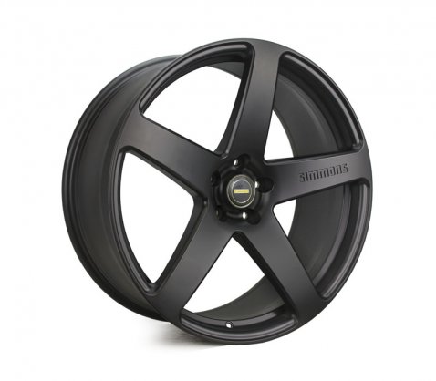 22x9.5 Simmons FR-C Full Satin Black NCT 5/120 P40 - Simmons Wheels