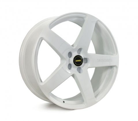 20x8.5 20x10 Simmons FR-C Full White NCT 5/115 P35 - Simmons Wheels