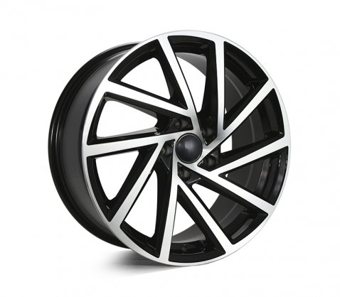 18x8.0 1361 Black Polished 5/112 P45 - Style By VW