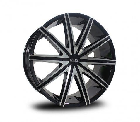 20x8.5 MOZA 908 Elegance Gloss Black Machined 5/105 P35 - MOZA Wheels