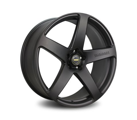 20x8.5 Simmons FR-C Full Satin Black NCT 5/120 P43 - Simmons Wheels