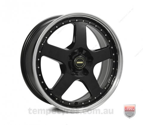 18x7.0 18x8.5 Simmons FR-1 Gloss Black 5/108 P35 - Simmons Wheels