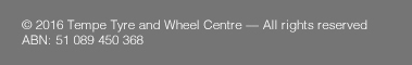 Tempe Tyre and Wheel Centre