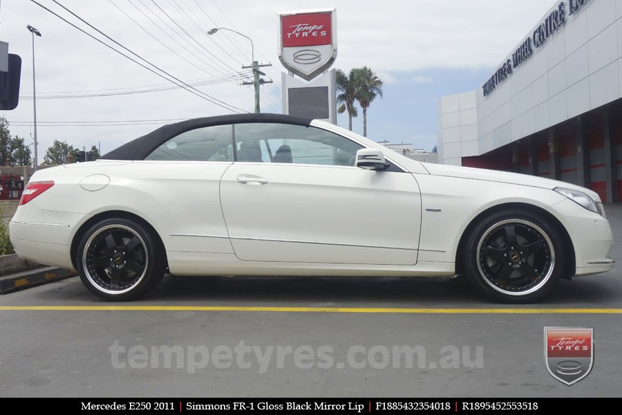 18x8.5 18x9.5 Simmons FR-1 Gloss Black on MERCEDES E-Class