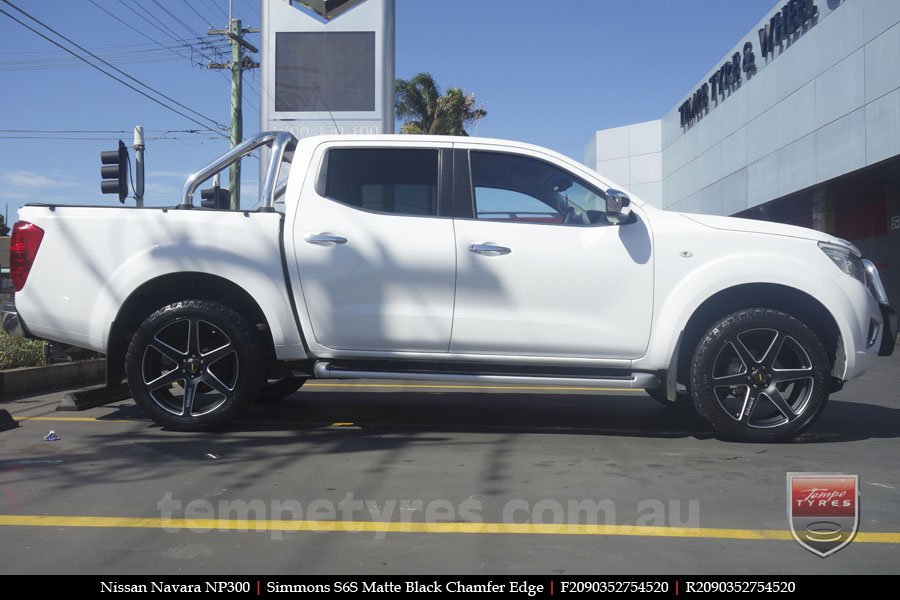 20x9.0 Simmons S6S Matte Black on NISSAN NAVARA NP300