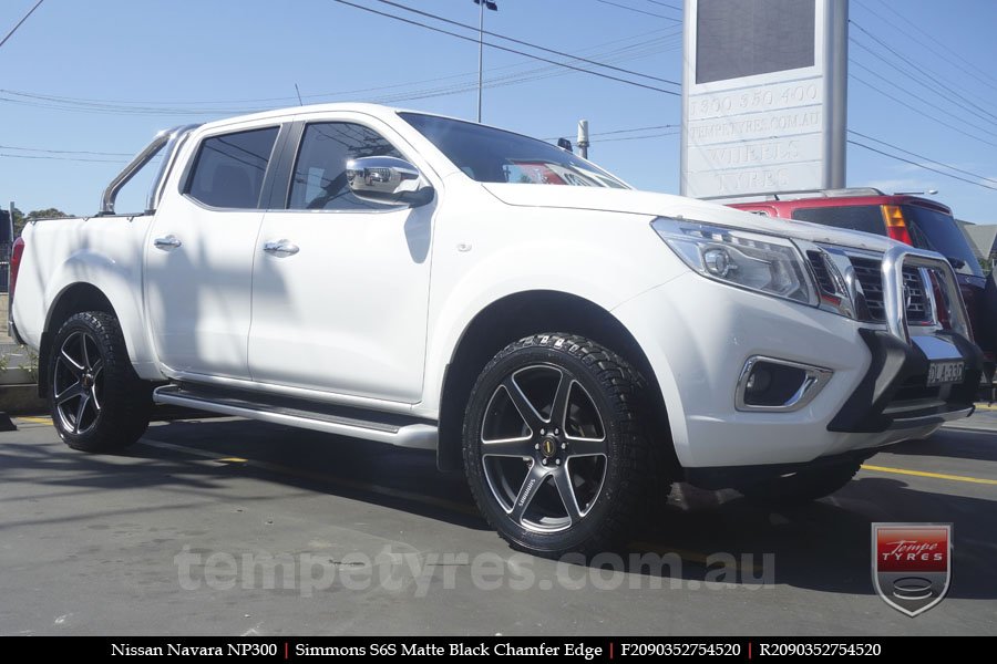 20x9.0 Simmons S6S Matte Black on NISSAN NAVARA NP300