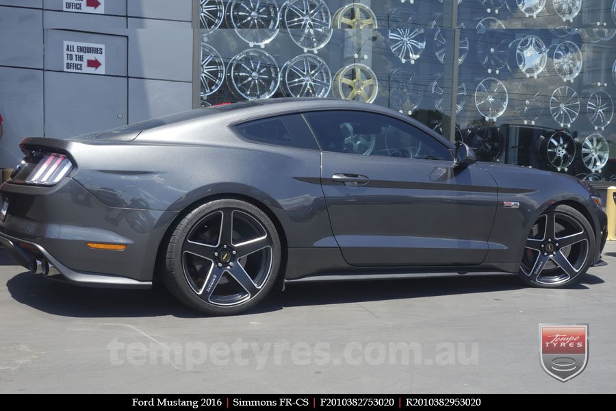 20x8.5 20x10 Simmons FR-CS Black Tinted on FORD MUSTANG