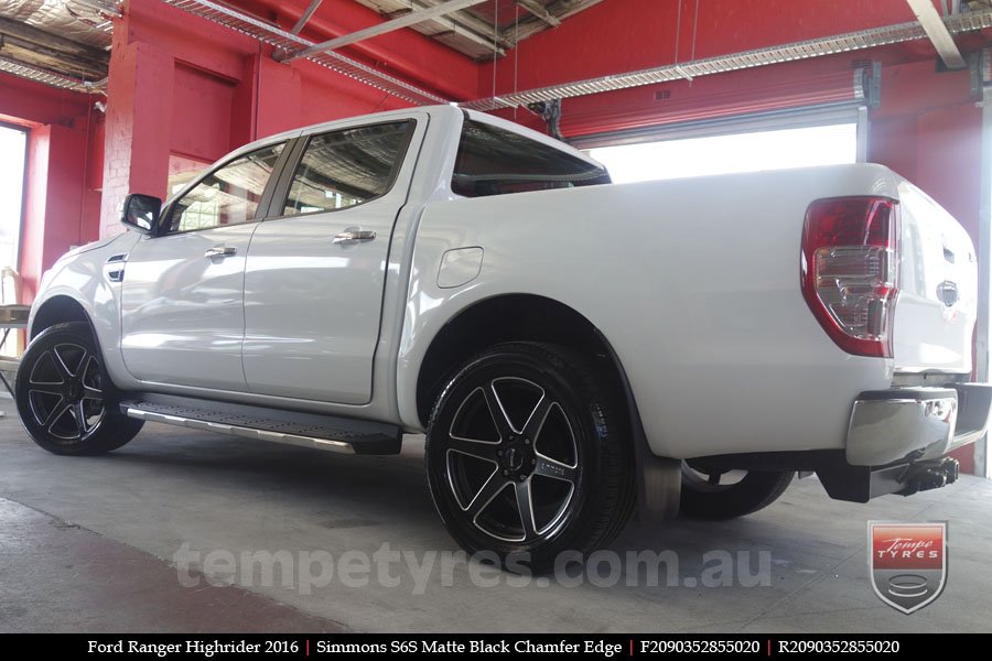 20x9.0 Simmons S6S Matte Black on FORD RANGER 