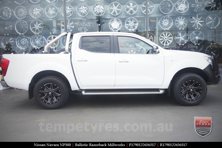 17x9.0 Ballistic Razorback Millworks on NISSAN NAVARA NP300