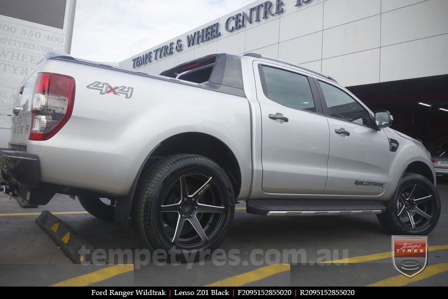 20x9.5 Lenso Z01 Black on FORD RANGER WILDTRAK