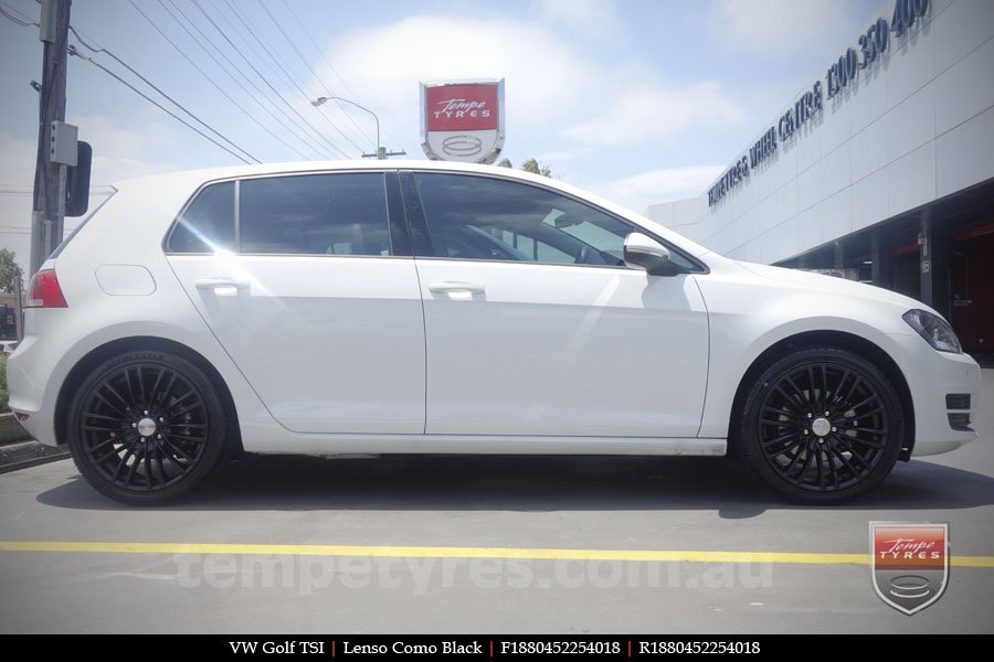 18x8.0 Lenso Como Black on VW GOLF