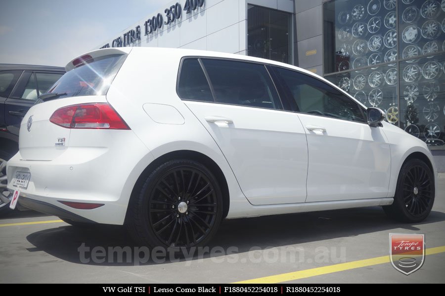 18x8.0 Lenso Como Black on VW GOLF