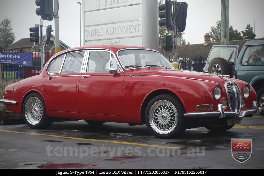 17x7.5 Lenso BSX Silver on JAGUAR S-TYPE