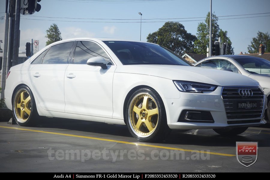 20x8.5 20x9.5 Simmons FR-1 Gold on AUDI A4