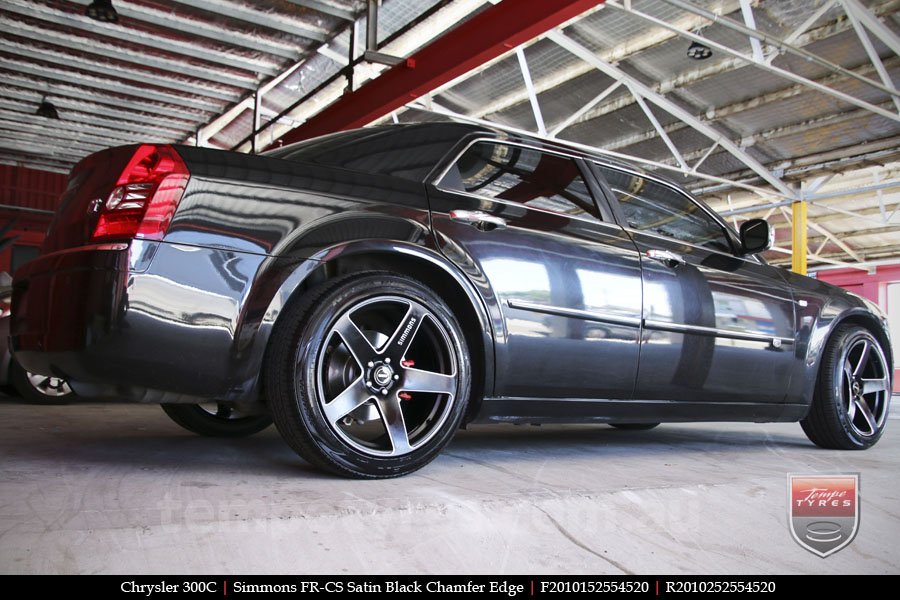 20x8.5 20x10 Simmons FR-CS Satin Black on CHRYSLER 300C