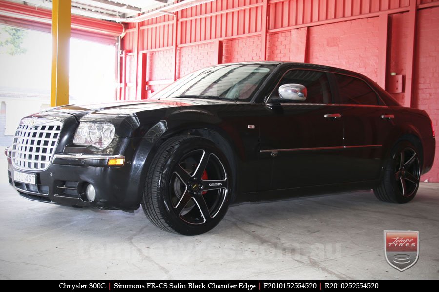 20x8.5 20x10 Simmons FR-CS Satin Black on CHRYSLER 300C