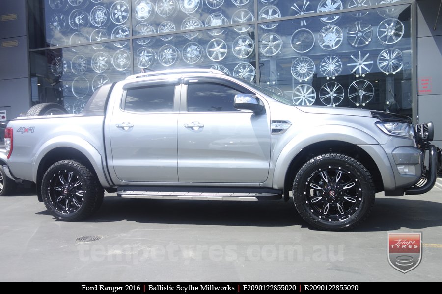 20x9.0 Ballistic Scythe Millworks on FORD RANGER