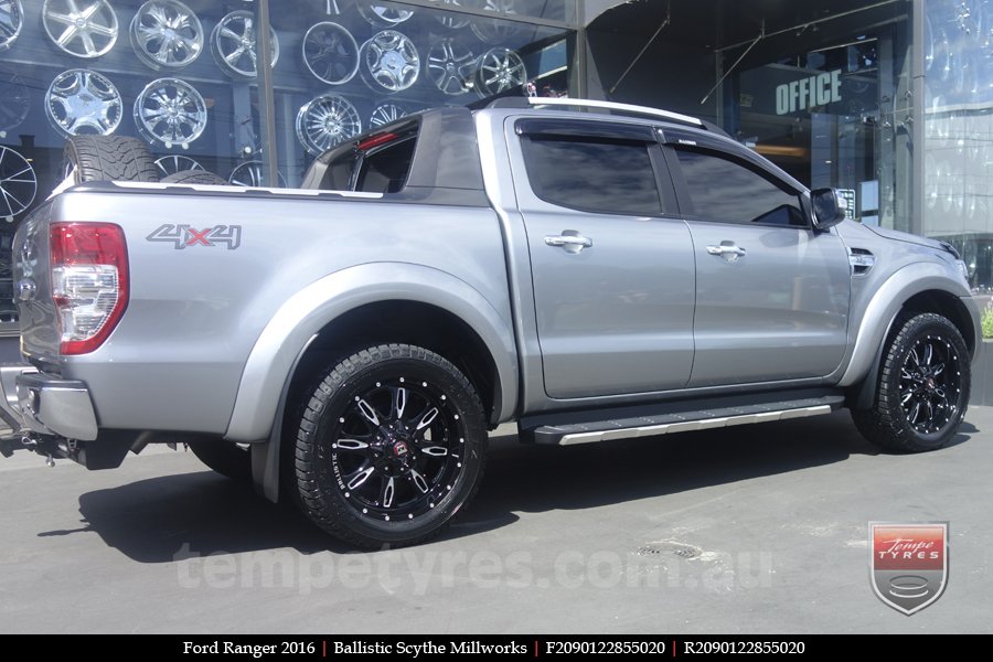 20x9.0 Ballistic Scythe Millworks on FORD RANGER