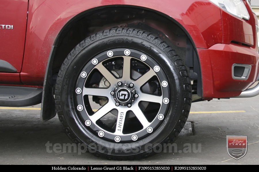 20x9.5 Lenso Grunt G1 Black on HOLDEN COLORADO