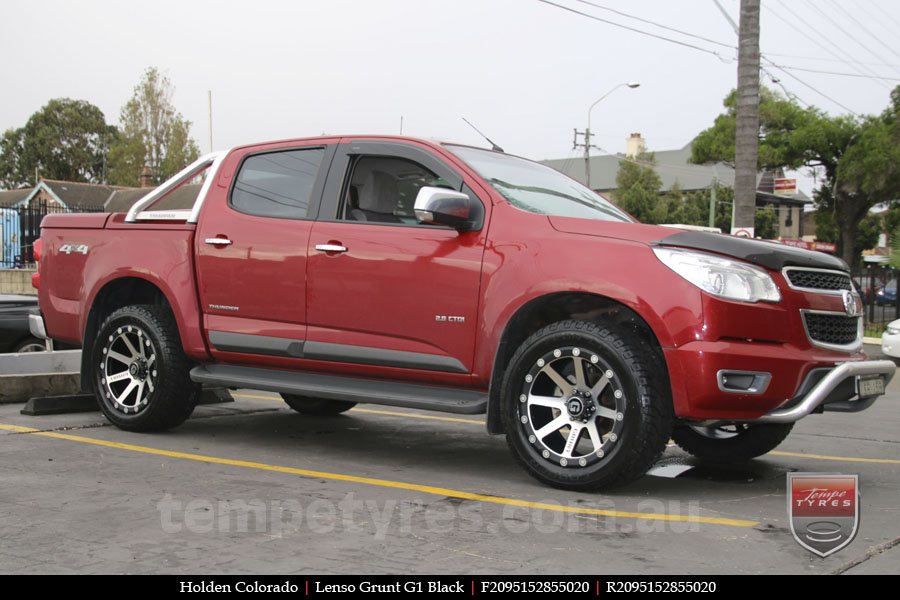 20x9.5 Lenso Grunt G1 Black on HOLDEN COLORADO