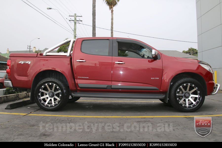 20x9.5 Lenso Grunt G1 Black on HOLDEN COLORADO