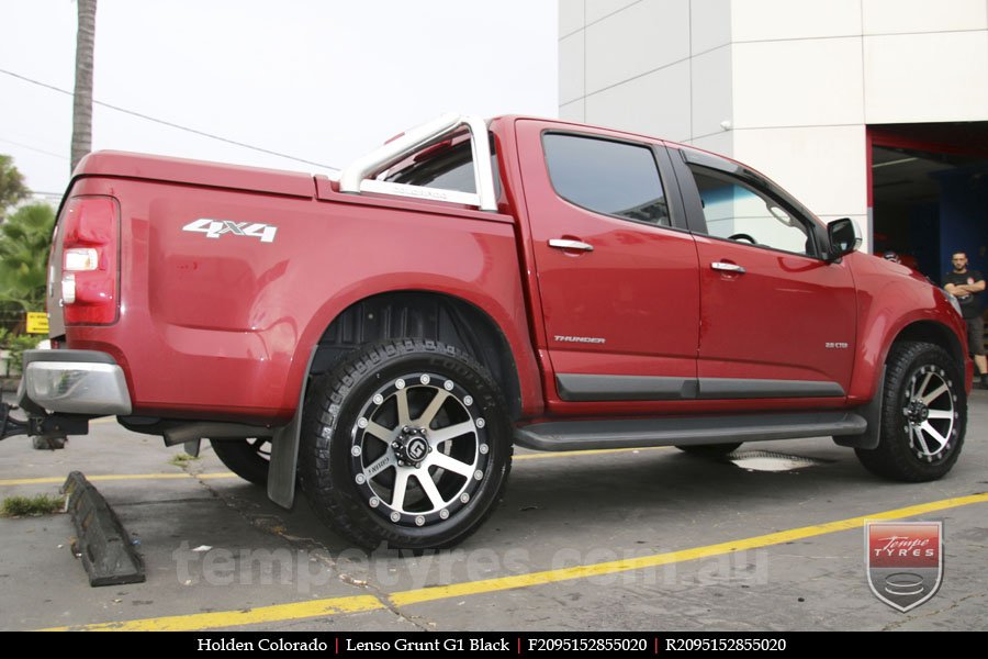 20x9.5 Lenso Grunt G1 Black on HOLDEN COLORADO