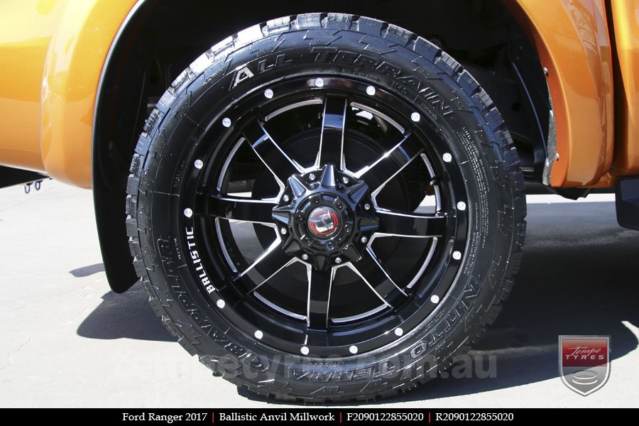 20x9.0 Ballistic Anvil Millworks on FORD RANGER