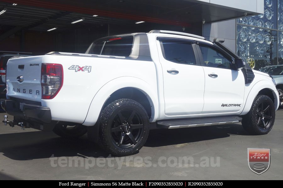 20x9.0 Simmons S6 Matte Black on FORD RANGER