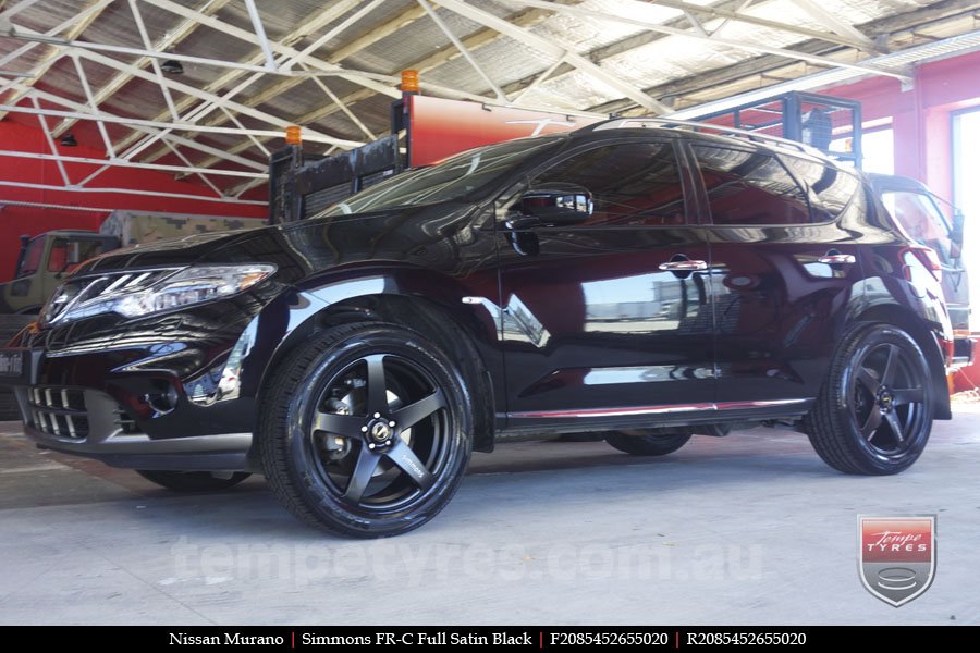 20x8.5 20x10 Simmons FR-C Full Satin Black on NISSAN MURANO