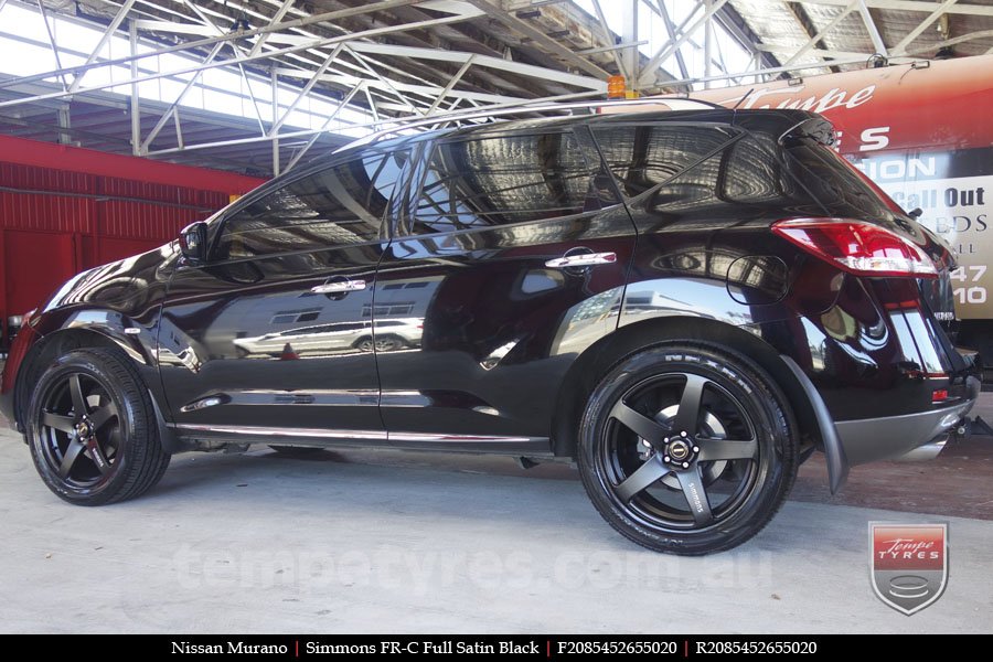 20x8.5 20x10 Simmons FR-C Full Satin Black on NISSAN MURANO