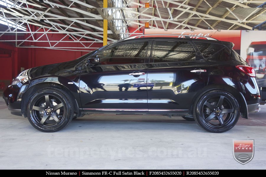 20x8.5 20x10 Simmons FR-C Full Satin Black on NISSAN MURANO