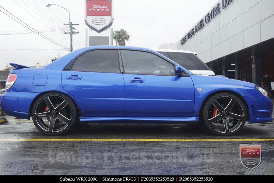 20x8.5 20x10 Simmons FR-CS Satin Black on SUBARU WRX