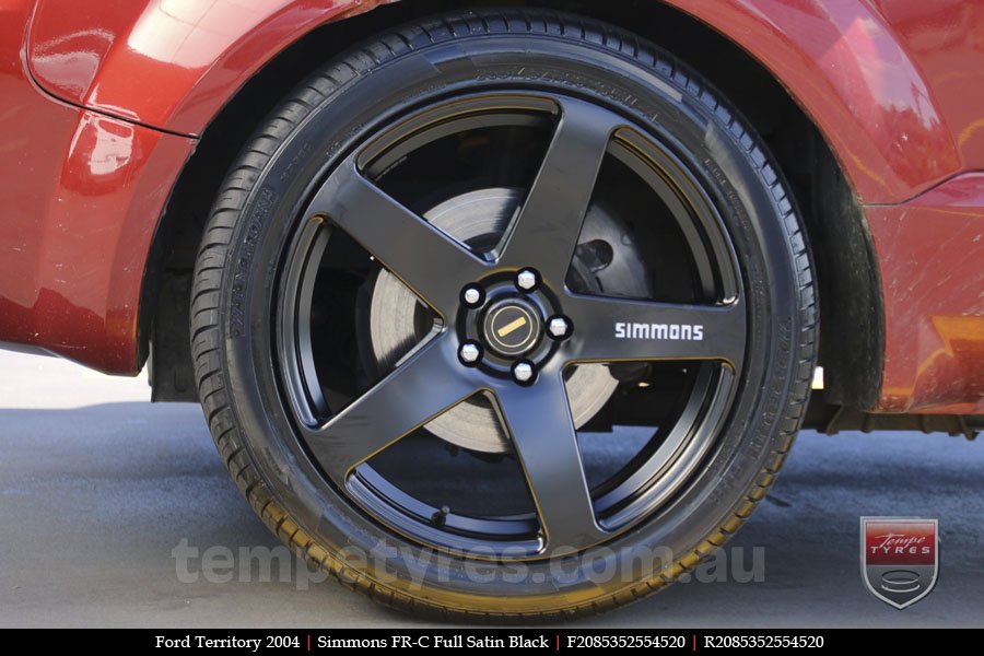 20x8.5 20x10 Simmons FR-C Full Satin Black on FORD TERRITORY