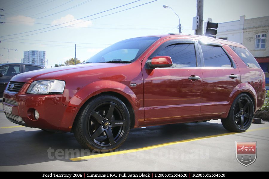 20x8.5 20x10 Simmons FR-C Full Satin Black on FORD TERRITORY