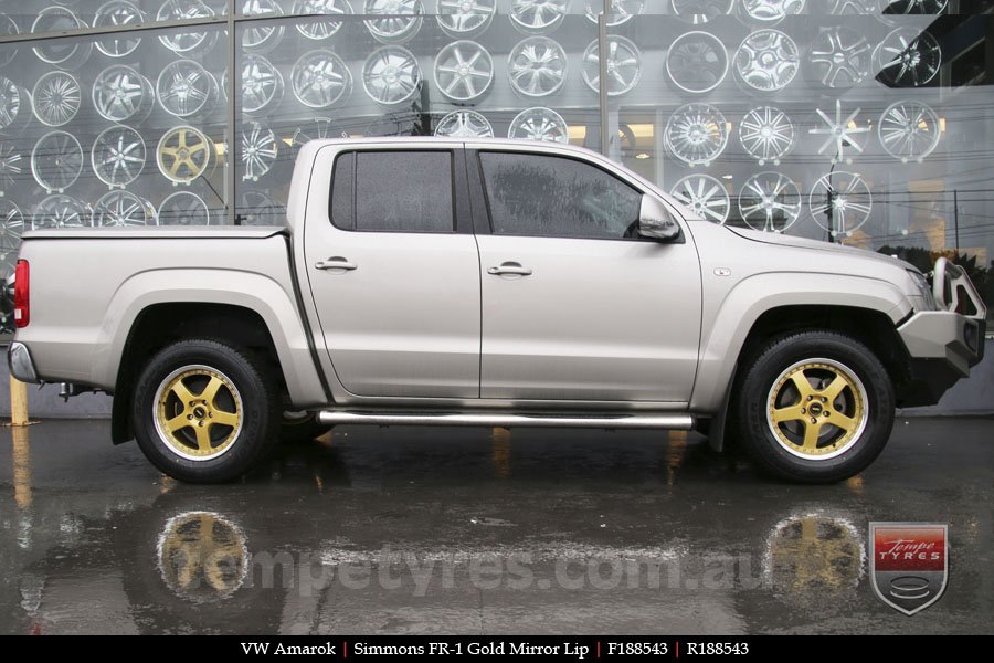 18x8.5 18x9.5 Simmons FR-1 Gold on VW AMAROK