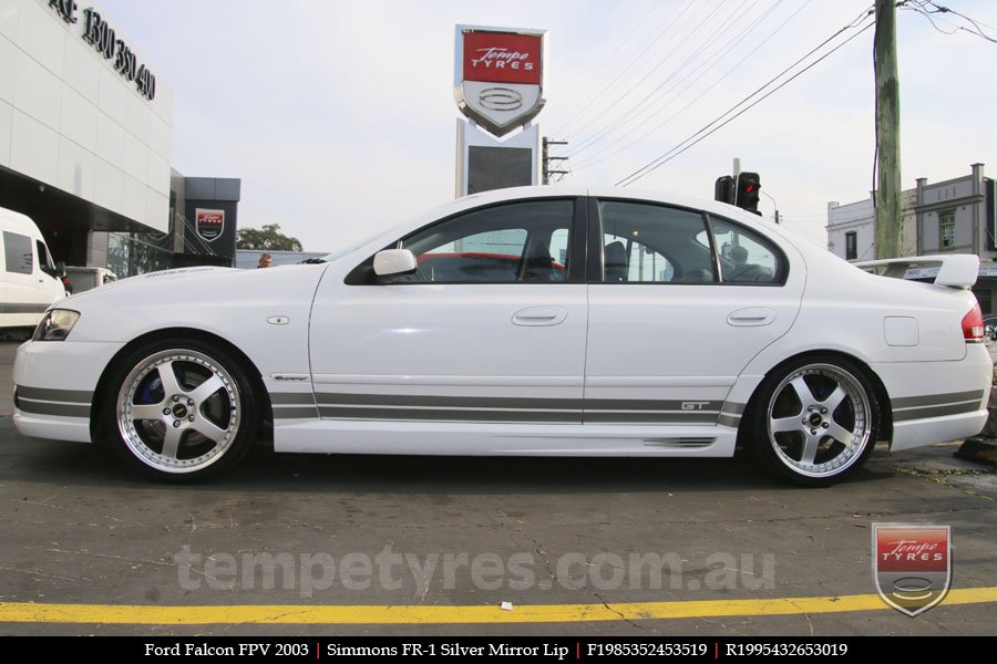 19x8.5 19x9.5 Simmons FR-1 Silver on FORD FALCON