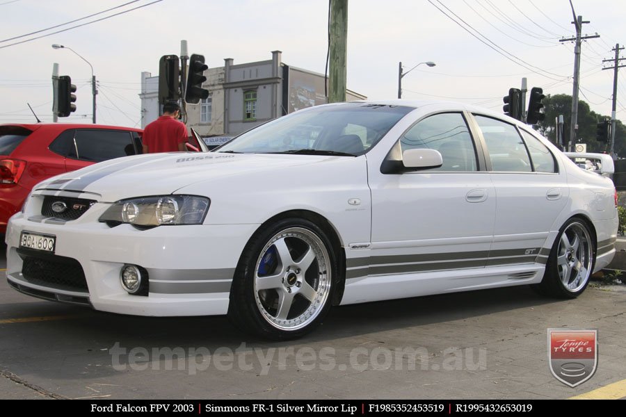 19x8.5 19x9.5 Simmons FR-1 Silver on FORD FALCON