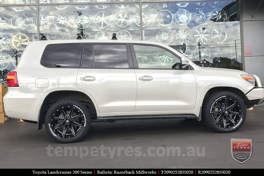 20x9.0 Ballistic Razorback Millworks on TOYOTA LANDCRUISER 200 SERIES