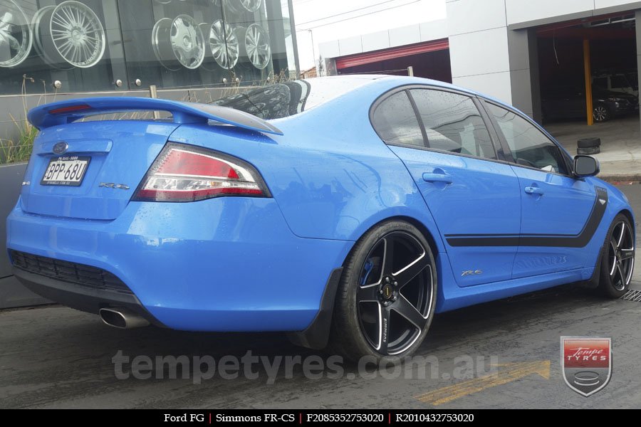 20x8.5 20x10 Simmons FR-CS Satin Black on FORD FALCON