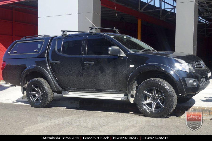 17x8.5 Lenso Z01 Black on MITSUBISHI TRITON